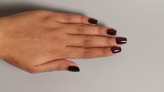 Red Black Galaxy | Galaxy Press On Nails Wholesale | Premium Cat Eye Nails with application kit.
