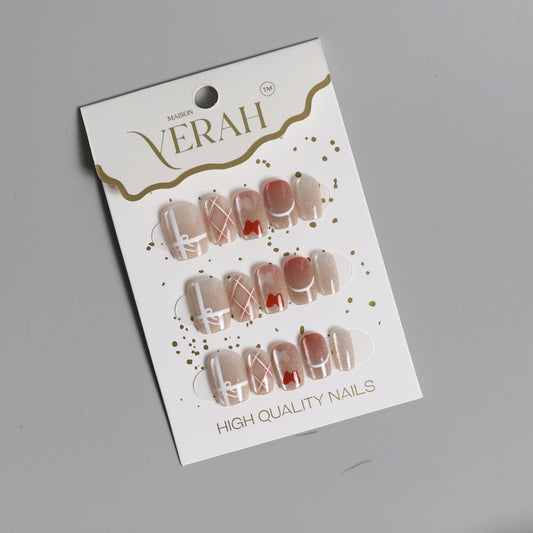 Red Gift Wrap Galaxy | Galaxy Press On Nails Wholesale | Premium Cat Eye Nails - Vihaan Wholesale Trading