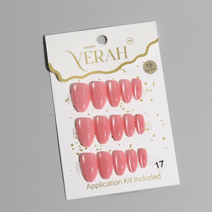 Rose Pink Galaxy | Galaxy Press On Nails Wholesale | Premium Cat Eye Nails with application kit. - Vihaan Wholesale Trading