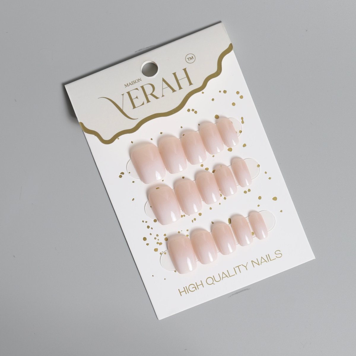 Short Brownish Ombre | Classic Press On Nails Wholesale | 15pcs Soft Gel Nails - Vihaan Wholesale Trading
