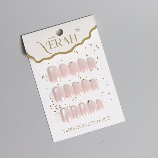 Shortest Baby Pink Galaxy | Galaxy Press On Nails Wholesale | Premium Cat Eye Nails - Vihaan Wholesale Trading