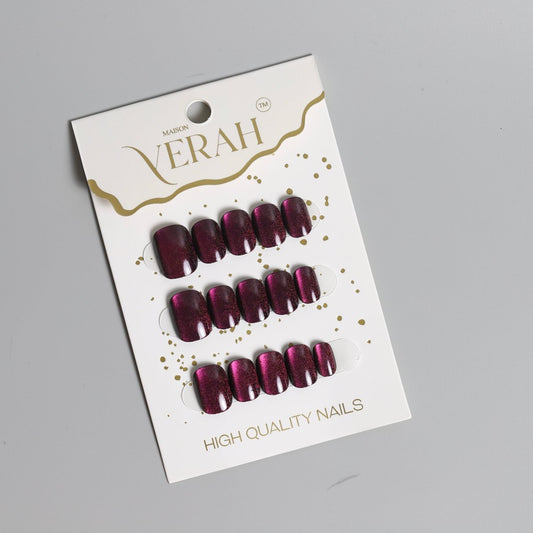 Shortest Black Pink Galaxy | Galaxy Press On Nails Wholesale | Premium Cat Eye Nails - Vihaan Wholesale Trading