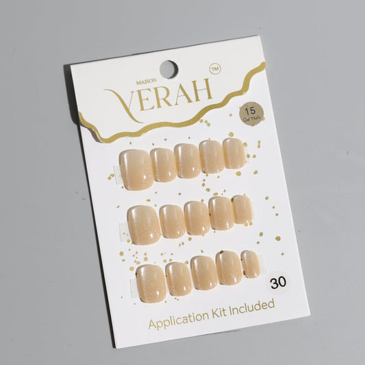 Shortest Golden Galaxy | Galaxy Press On Nails Wholesale | Premium Cat Eye Nails with application kit. - Vihaan Wholesale Trading
