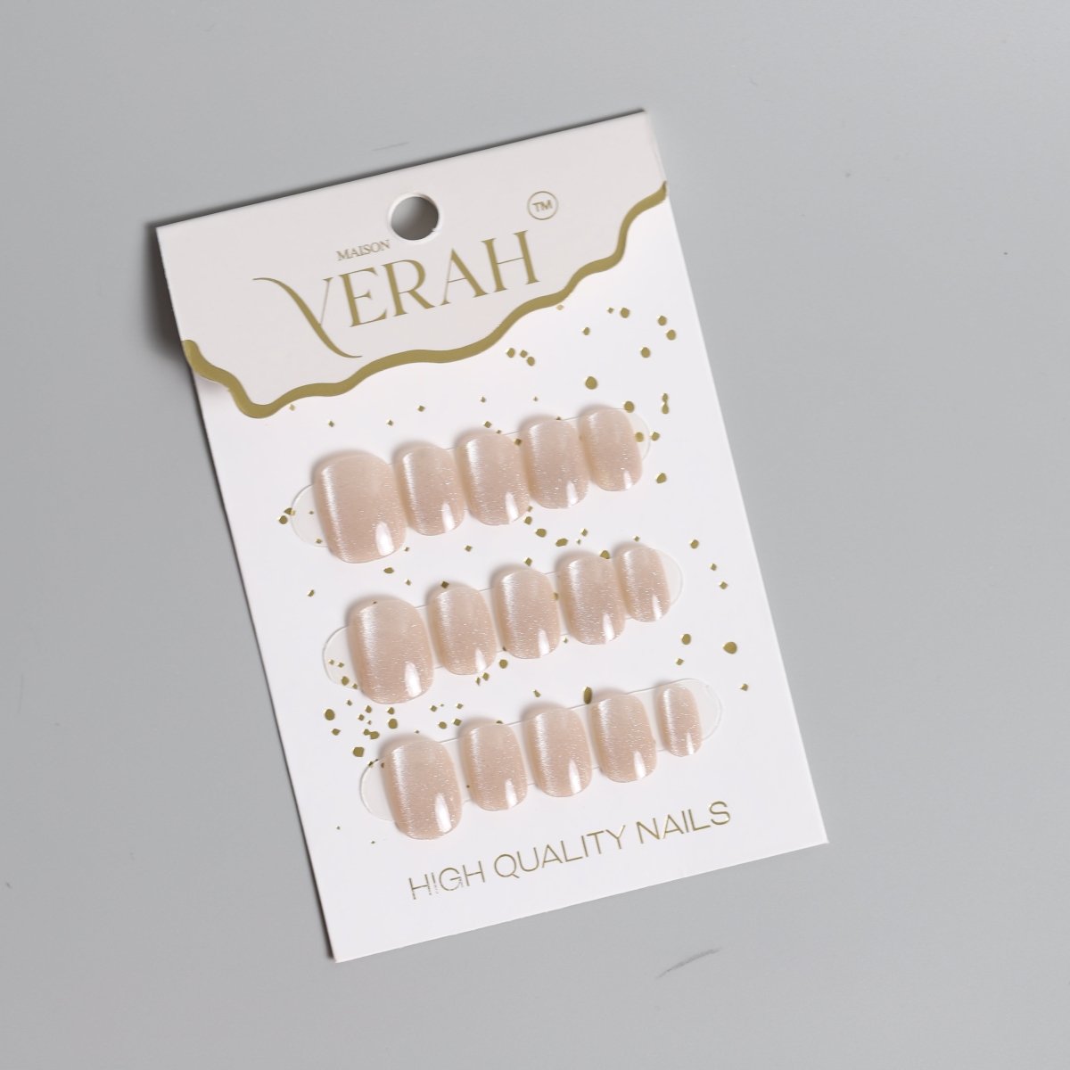 Shortest Nude Clear Galaxy | Galaxy Press On Nails Wholesale | Premium Cat Eye Nails - Vihaan Wholesale Trading