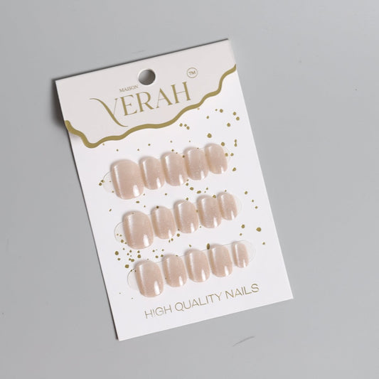 Shortest Nude Clear Galaxy | Galaxy Press On Nails Wholesale | Premium Cat Eye Nails - Vihaan Wholesale Trading