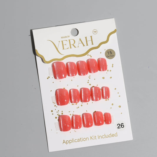 Shortest Tomatino Galaxy | Galaxy Press On Nails Wholesale | Premium Cat Eye Nails with application kit. - Vihaan Wholesale Trading