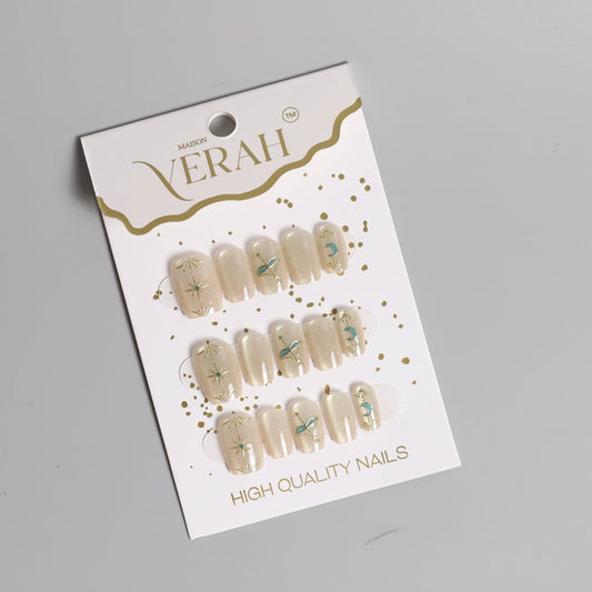 Sparkling Clear | Luxury Press On Nails Wholesale | Handmade 3D Nail Art - Vihaan Wholesale Trading