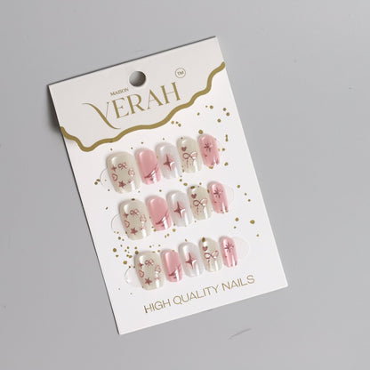 Sparkling Pink | Luxury Press On Nails Wholesale | Handmade 3D Nail Art - Vihaan Wholesale Trading