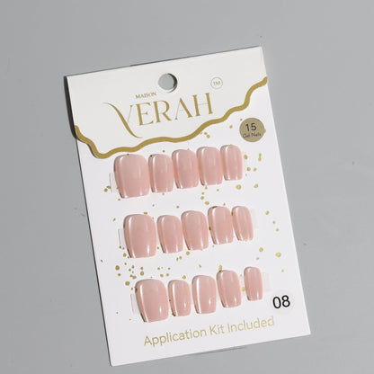 Square Clear Pink Galaxy | Galaxy Press On Nails Wholesale | Premium Cat Eye Nails with application kit. - Vihaan Wholesale Trading