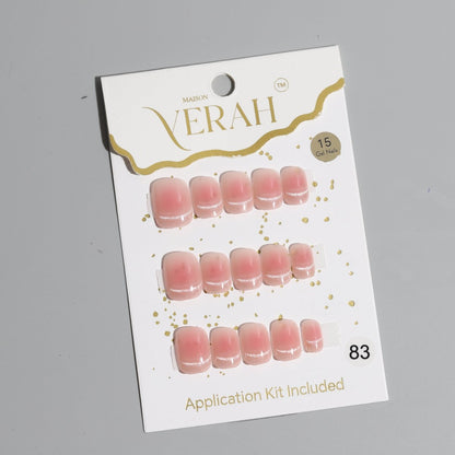 Square Glassy Pink Galaxy | Galaxy Press On Nails Wholesale | Premium Cat Eye Nails with application kit. - Vihaan Wholesale Trading