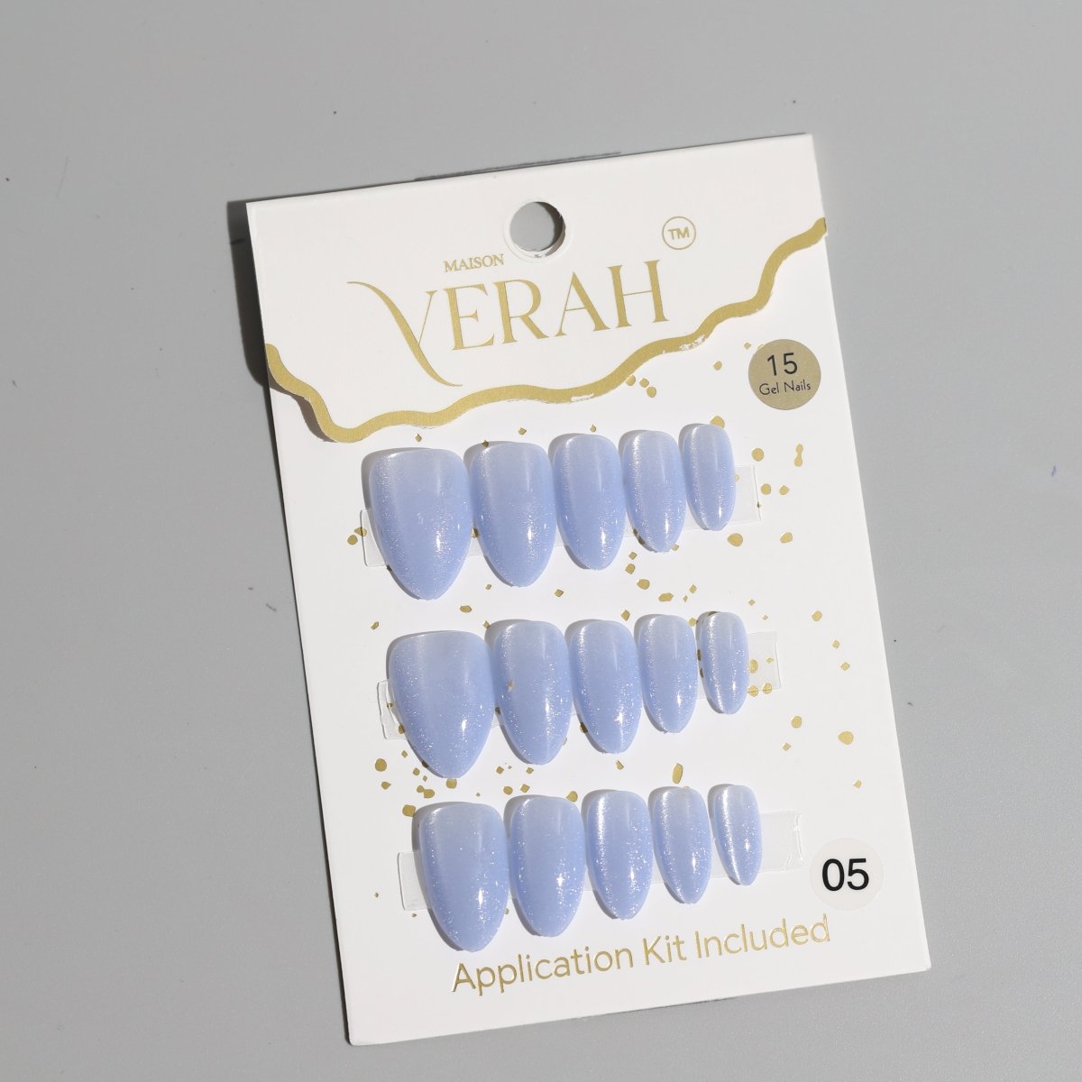 Stunning Powder Blue Galaxy | Galaxy Press On Nails Wholesale | Premium Cat Eye Nails with application kit. - Vihaan Wholesale Trading