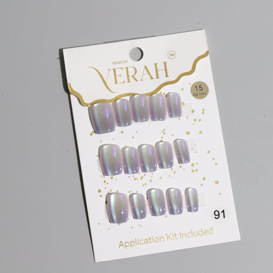 Thistle Purple Galaxy | Galaxy Press On Nails Wholesale | Premium Cat Eye Nails with application kit. - Vihaan Wholesale Trading