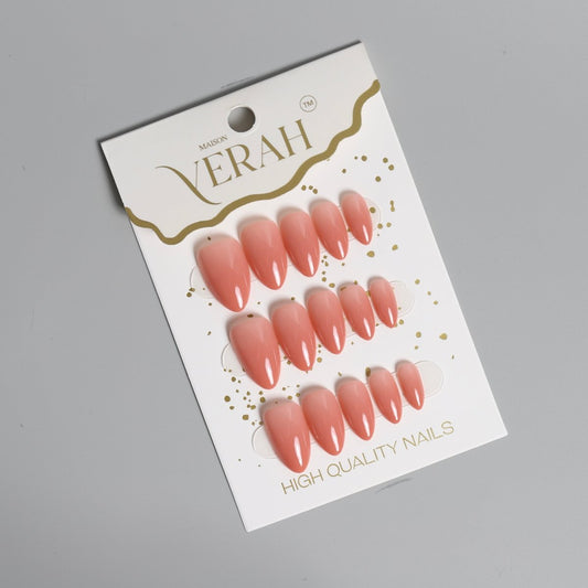 Tomato Ombre |Classic Press On Nails Wholesale | 15pcs Soft Gel Nails - Vihaan Wholesale Trading
