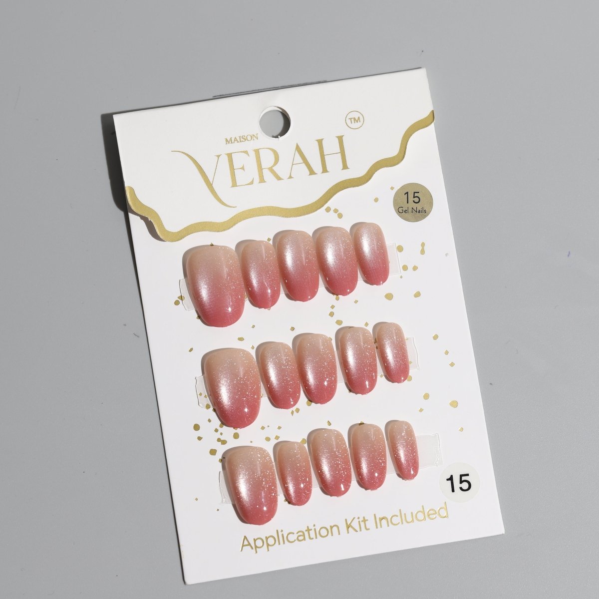 Tomato Ombre Galaxy | Galaxy Press On Nails Wholesale | Premium Cat Eye Nails with application kit. - Vihaan Wholesale Trading
