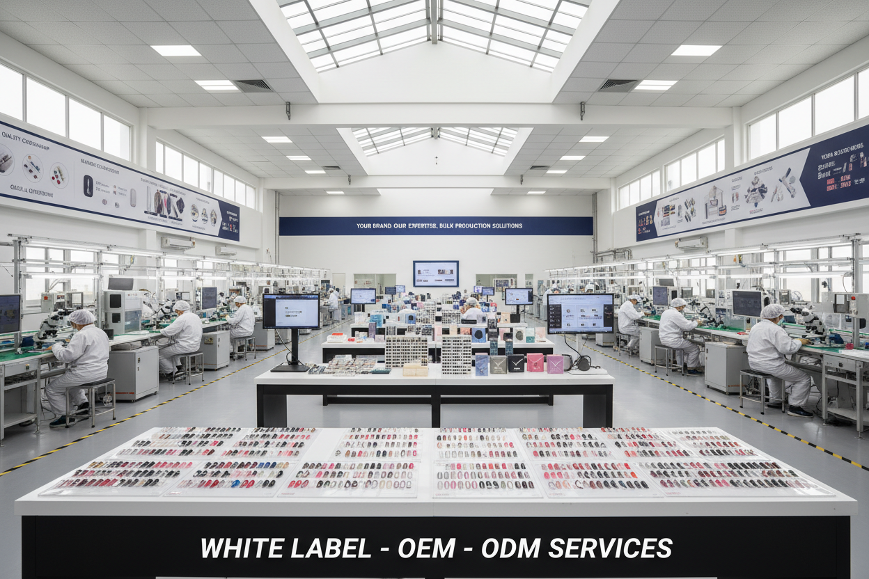 White Label, OEM & ODM Services press on nails factory