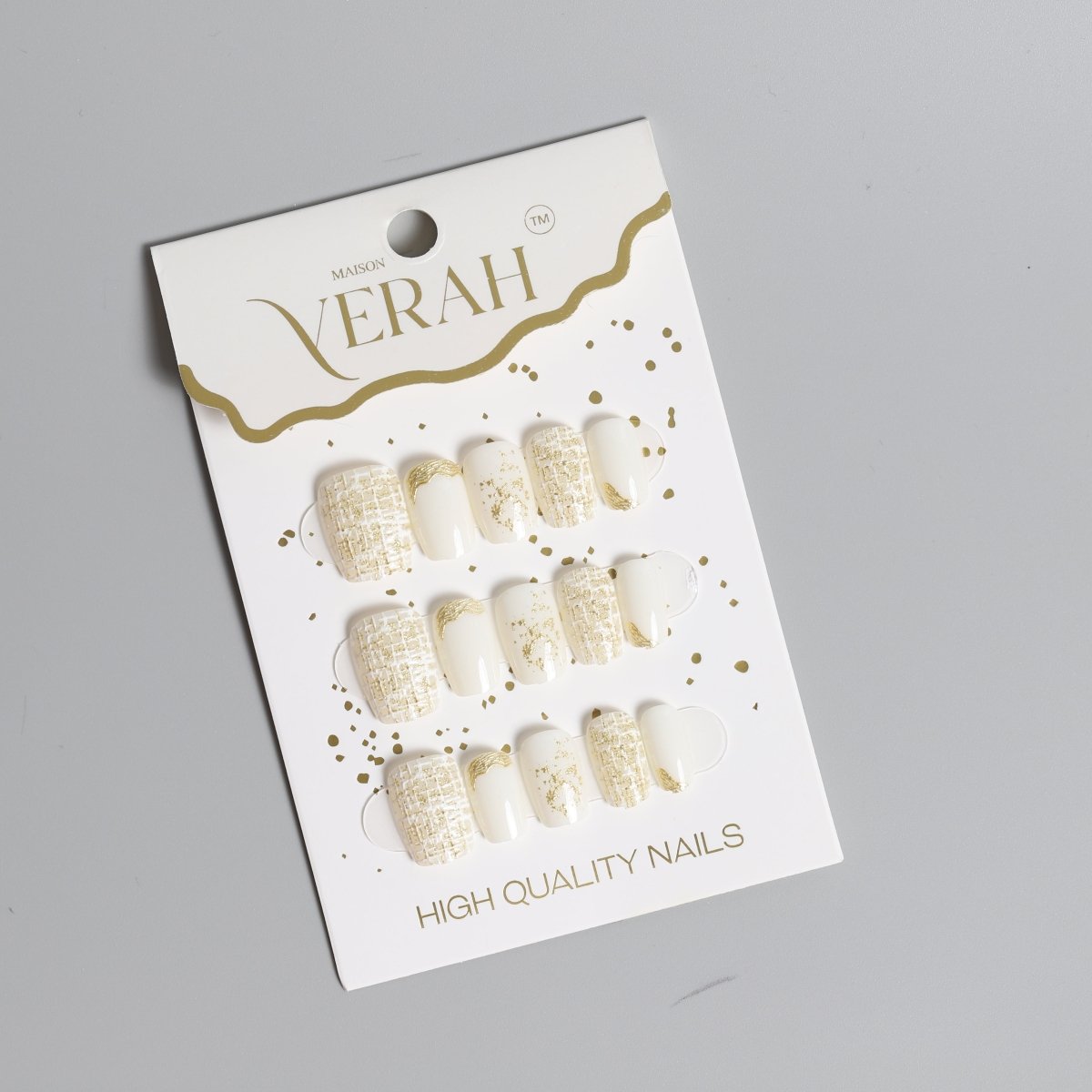 White Net | Luxury Press On Nails Wholesale | Handmade 3D Nail Art - Vihaan Wholesale Trading