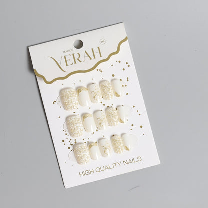 White Net | Luxury Press On Nails Wholesale | Handmade 3D Nail Art - Vihaan Wholesale Trading